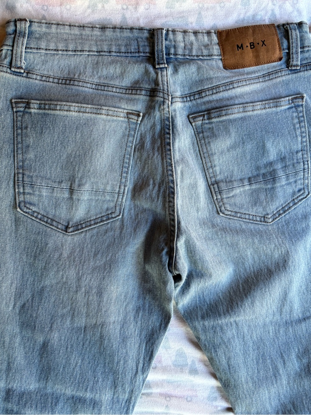 Men's Straight Light Blue Jeans by M•B•X